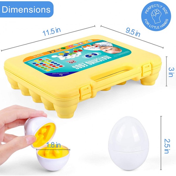 Matching Eggs Color & Shape Recognition & Alphabet Letter Matching A to ...