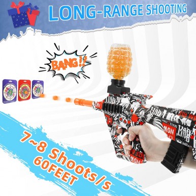 Mini AUG Gel Blaster Rechargeable Electric Machine Toygun With 10000 Pcs Gel Balls - Size Approx. 18 inches - Assorted Colors