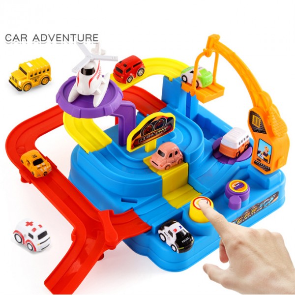 New Educational Car Adventure Race Track Toy Parking Garage Set with 2 ...