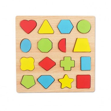 Planet X - Wooden Shape Sorting Color Learning Puzzle Set for Toddlers - Fun and Colorful