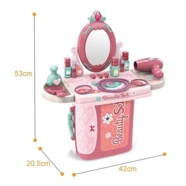 Portable Beauty Dressing Table Briefcase Play Set 20 inches Buyon.pk
