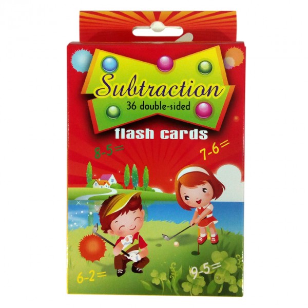 SUBSTRACTION LEARNING FLASH CARDS FOR KIDS