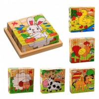 FARM ANIMALS - CUBICAL WOODEN PUZZLE