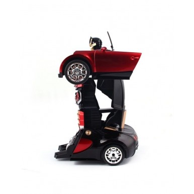 Remote Controlled TRANSFORMER Toy Car - BUGATTI in RED