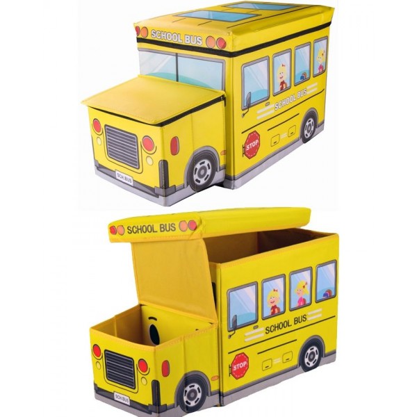 SCHOOL BUS - TOY CHEST FOR KIDS - CANVAS