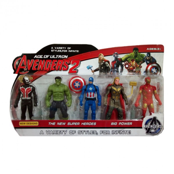 Avengers Assemble - 5 Super Hero Action Figure Set - 5 inches