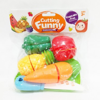 Vegetables and Fruits Cutting Mini Set - 6 Pcs