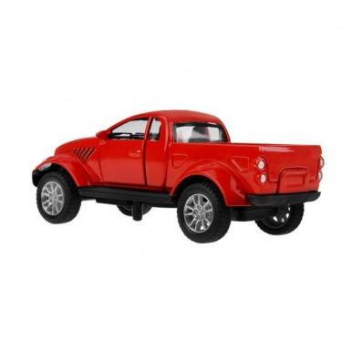 Pickup Truck Toy for Kids - Scaled Model Metal Pull Back Die in Red Color