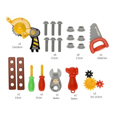 Construction Tools Pretend Play Set Briefcase - Yellow