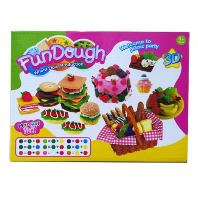 Fun Dough Picnic - Coloforful Playdoh Set with Molds