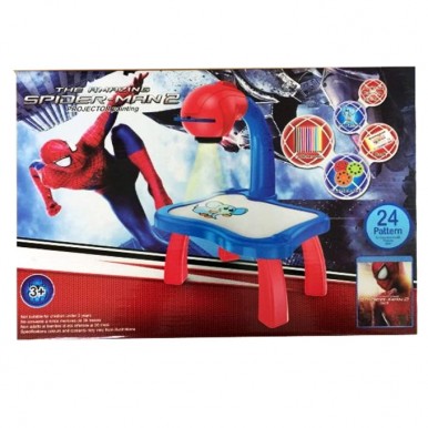 Spiderman Painting and Drawing Projector Table Set - 24 Patterns