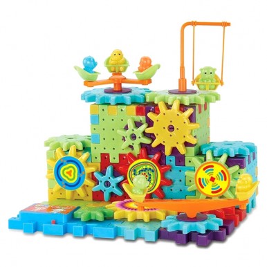 Funny Educational Blocks with Gears and Interlocking Puzzles - 81 Pieces