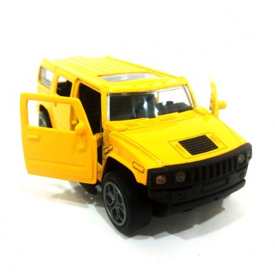 Hummer Scaled Model Metal Pull Back Die Cast with Light & Sound - Yellow