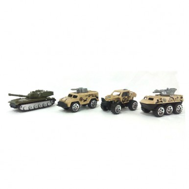 Army Vehicles Die Cast Cars Set - 4 Pcs