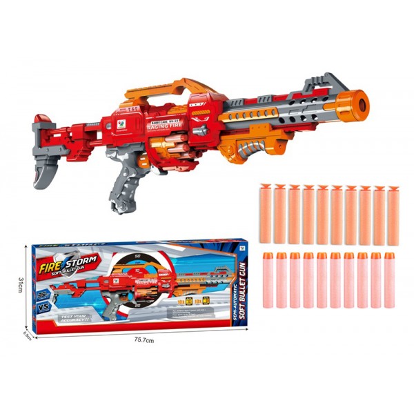 Fire Storm Red Monster Machine Soft Bullet Nerf Dart Gun - 35ft Range