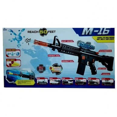 M-16 Manual Dart & Water Bullet Shooter Toy Gun