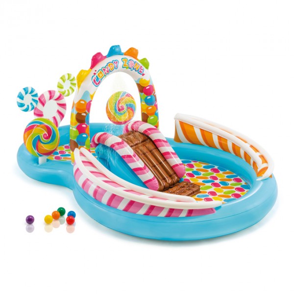 Intex - Candy Zone Play Center Inflatable Pool (10 ft long) - 57149