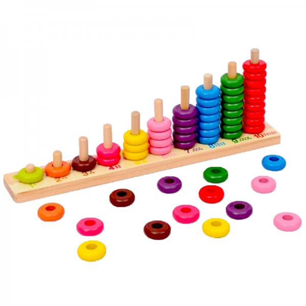NUMBER COUNTING CIRCLES for KIDS Learning - WOODEN