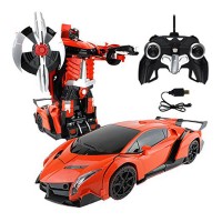 Remote Control TRANSFORMERS Car for Kids - LAMBORGHINI ORANGE