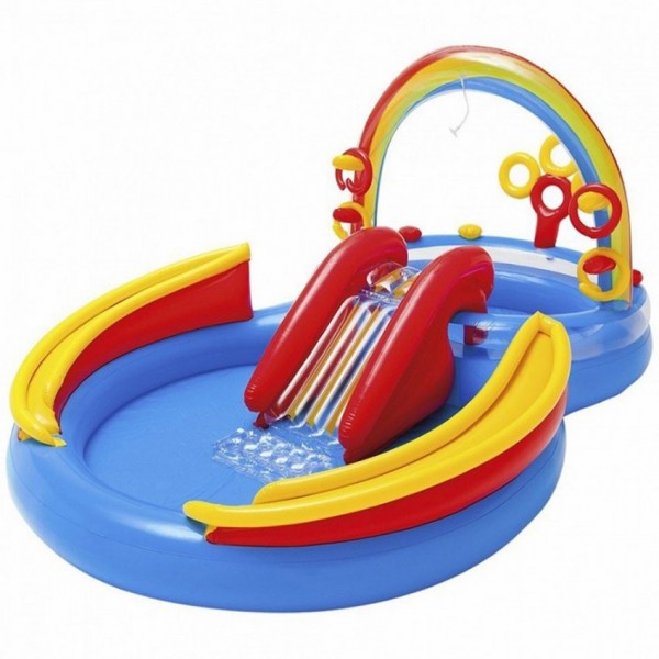 Intex - Inflatable - Rainbow Ring Water Play Centre - 57453