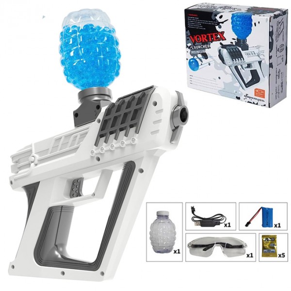 Vortex Launcher Automatic Electric Rechargeable Gel Blaster Toygun For Kids with 2500 Gel Balls - Assorted Color