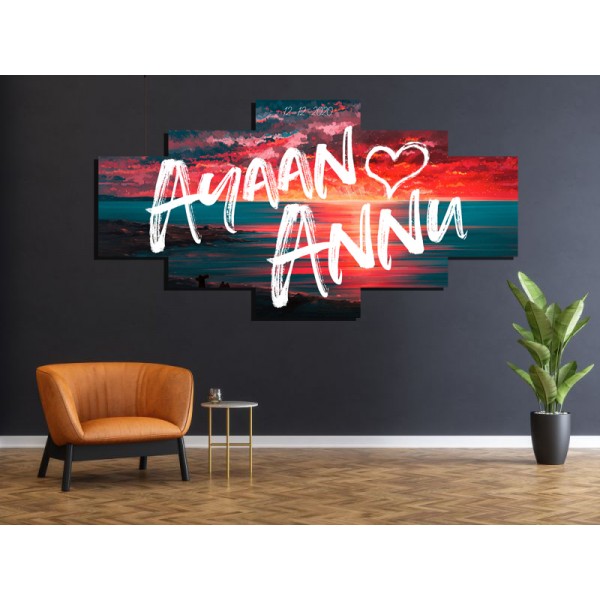 Customized Name Wall Art Frame Multi Panel Buyon.pk