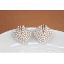 Gold Pearl Stud Earring Women Jewelry – AE46