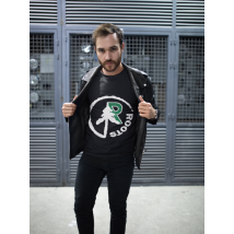 MENS BLACK T-SHIRT ROOTS BRAND