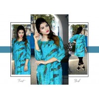 FINSH IN DEEP DIGITAL PRINTED KURTI FOR WOMEN
