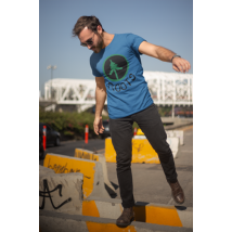 MENS PRINTED T-SHIRT BLUE