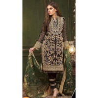 Black And Golden Zari Handwork Party Dress