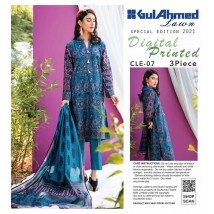 _*GULAHMED Digital  Printed Unstitched Special Edition'21* 03 Piece with Original Stamp