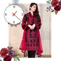3pc unstitched Embroidered Dress Balochi Style