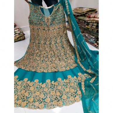 Bridal embroidery lehenga with heavy embroidery