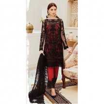 New Net Embroidered Collection in Red and Black Colour