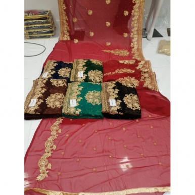 Indian Chiffon Saree in Different colors