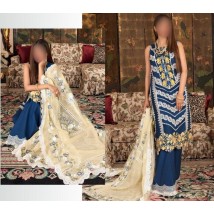Beautiful Blue Color Luxury Lawn Collection