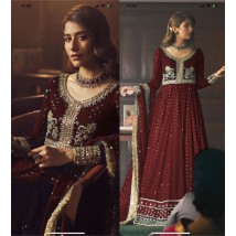 Anarkali Style Chiffon Embroidered Collection in Different Colors