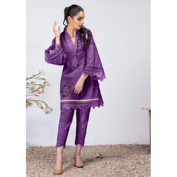 Purple and gray Embroidered Eid collection