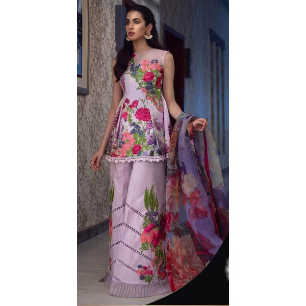 Purple and Blue Embroidered lawn collection