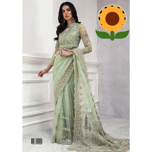 Net Embroidered Saree Eid Collection for her