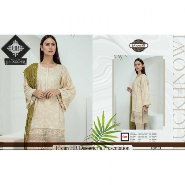 Chiffon fully embroidered back and front women collection