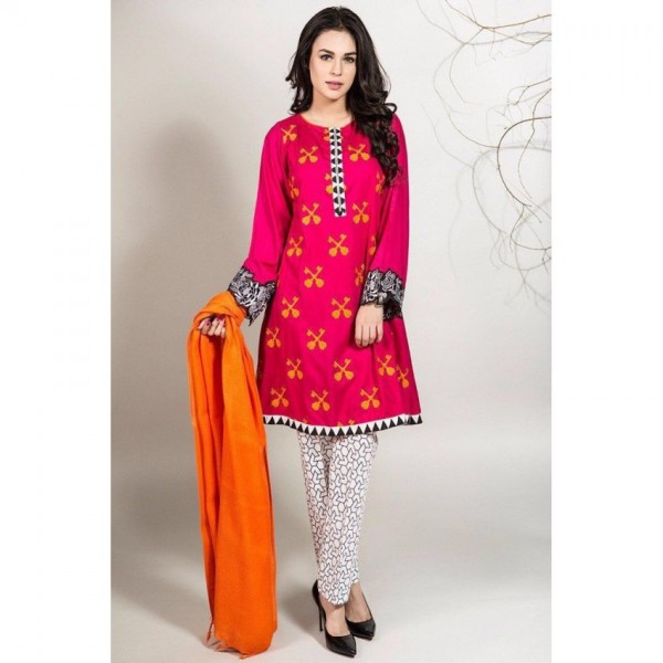 Blue,Grey,Peach,Pink,.Red Embroidered Un-Stitched Salwar Suit in Chandigarh  at best price by Adiran Merchants Private Limited - Justdial
