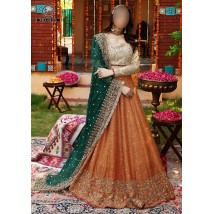 Net embroidery frock style dress with silk trouser