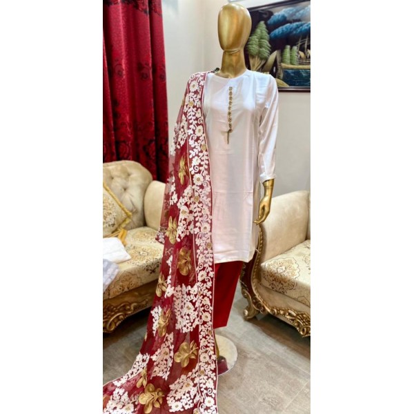 Silk Collection with Embroidered Dopatta