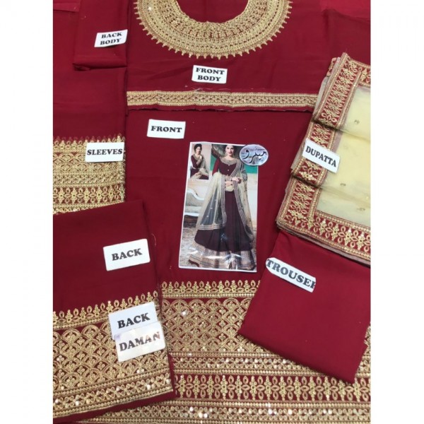 Buy Maroon Color Beautiful Chiffon Embroidered Maxi online in Pakistan |  Buyon.pk