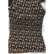 Fully Heavy Dori Embroidered Velvet Shawl in Black Color