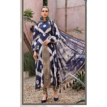 Tie and die lawn heavy embroidery dress for women