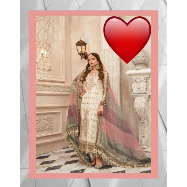 Luxury collection Full suit on CHIFFON with ORGANZA DUPATTA