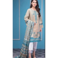 LAWN COLLECTION  EMBROIDERED FRONT WITH PRINTED BACK 